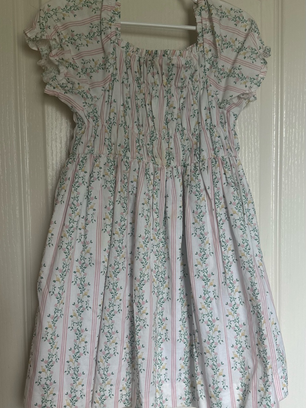 Edgehill Collection Floral Stripe Smocked Dress
